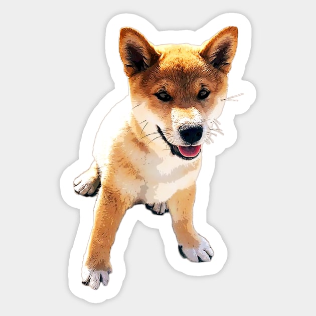 Shiba Inu Puppy Dog Sticker by Elarex